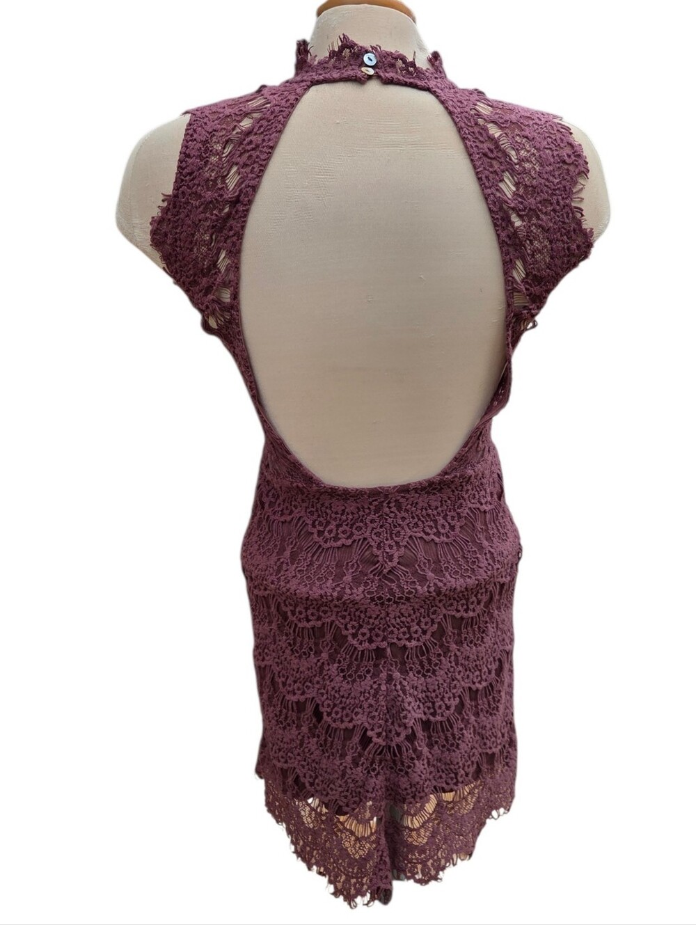 Free People Daydream Lace Open Back Dress Size XS - Picture 3 of 6